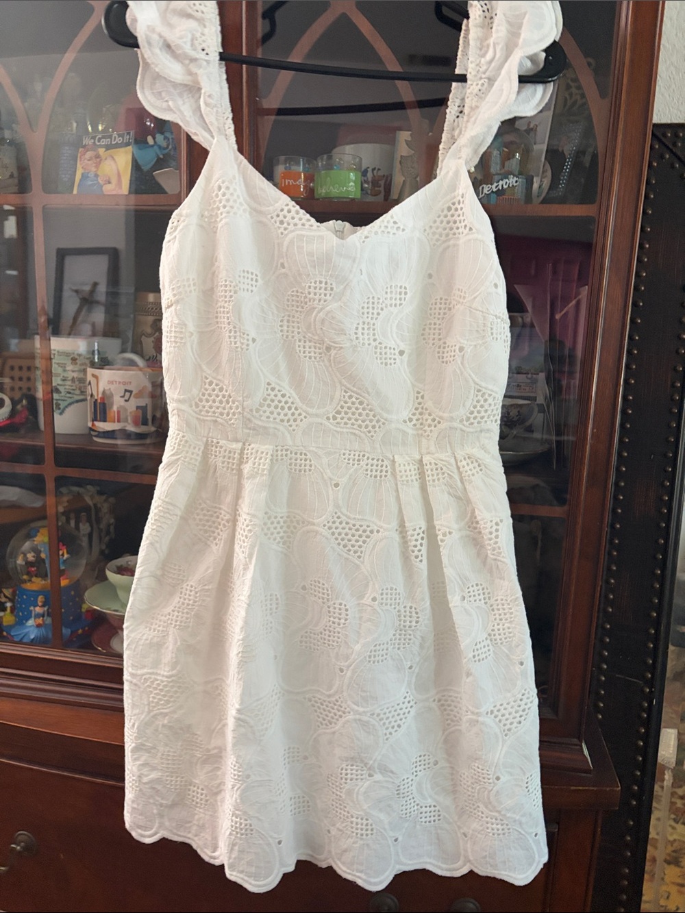 Steve Madden White Dress with Black Label Detail